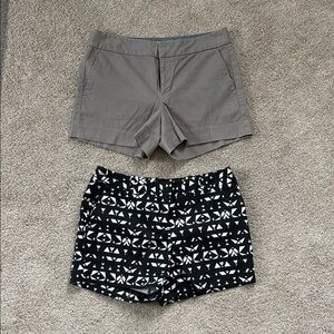 2/$20 Banana Republic Women’s 4” Casual Shorts, Black/White and Khaki, Size 2